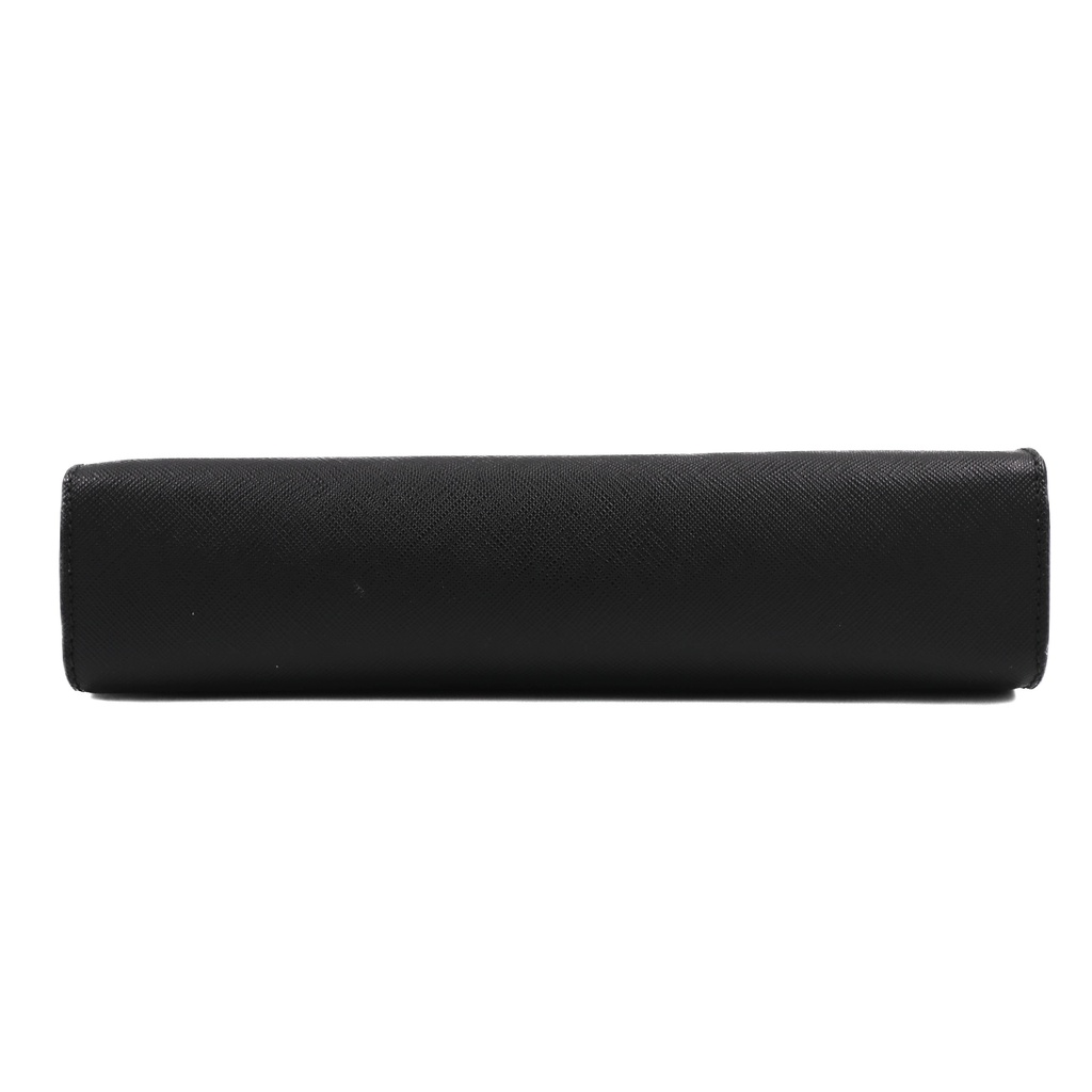 Prada Black Saffiano Leather Men Wristlet Pouch