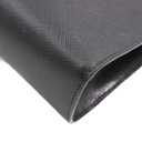 Prada Black Saffiano Leather Men Wristlet Pouch