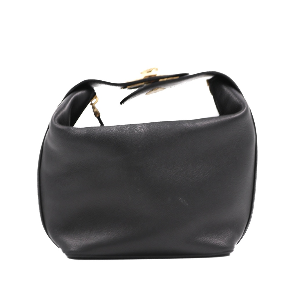 Valentino Vlogo Black Leather Handbag