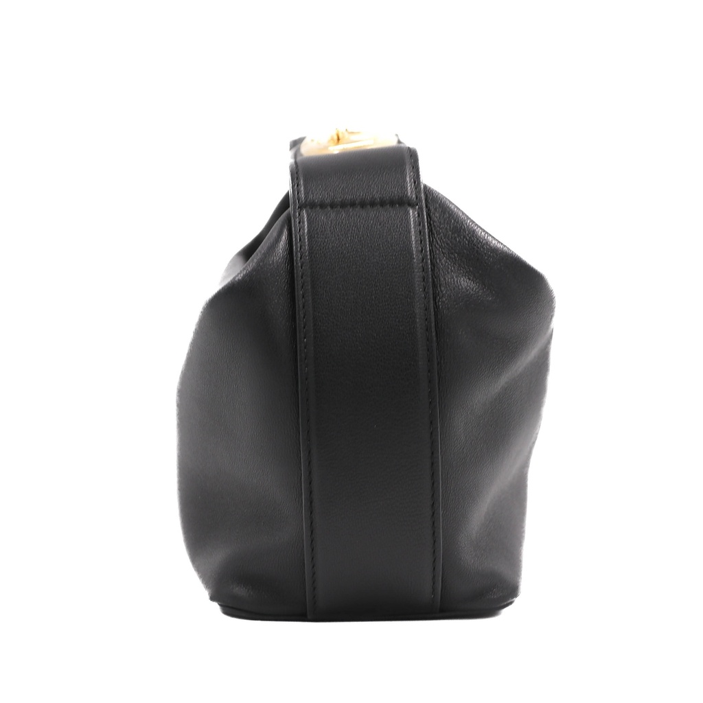 Valentino Vlogo Black Leather Handbag