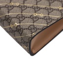 Gucci Beige and Ebony Horsebit Striped Pouch 774345