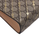 Gucci Beige and Ebony Horsebit Striped Pouch 774345