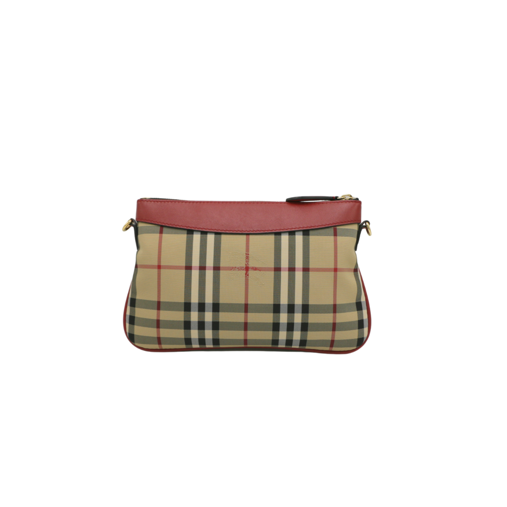Burberry Peyton Crossbody Bag in Horseferry Check Canvas 