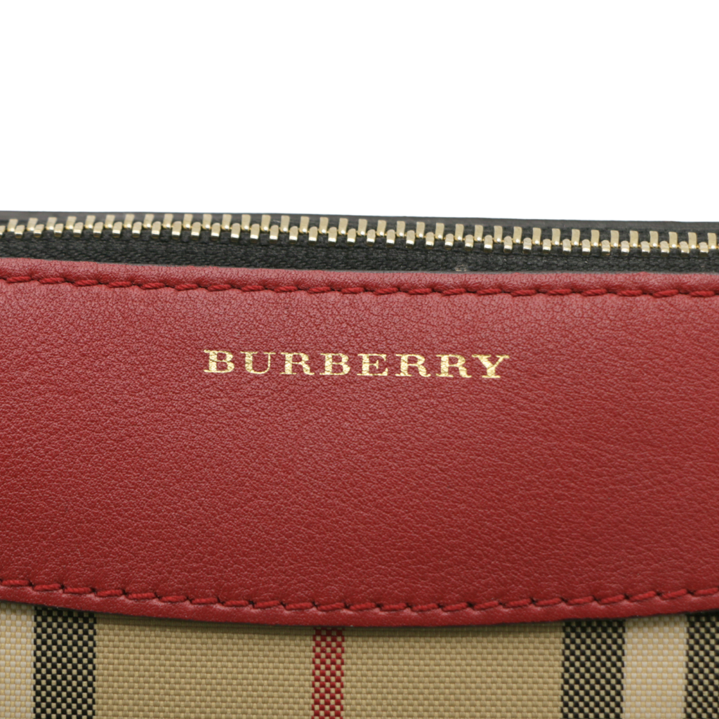 Burberry Peyton Crossbody Bag in Horseferry Check Canvas 