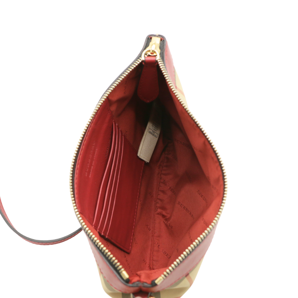 Burberry Peyton Crossbody Bag in Horseferry Check Canvas 