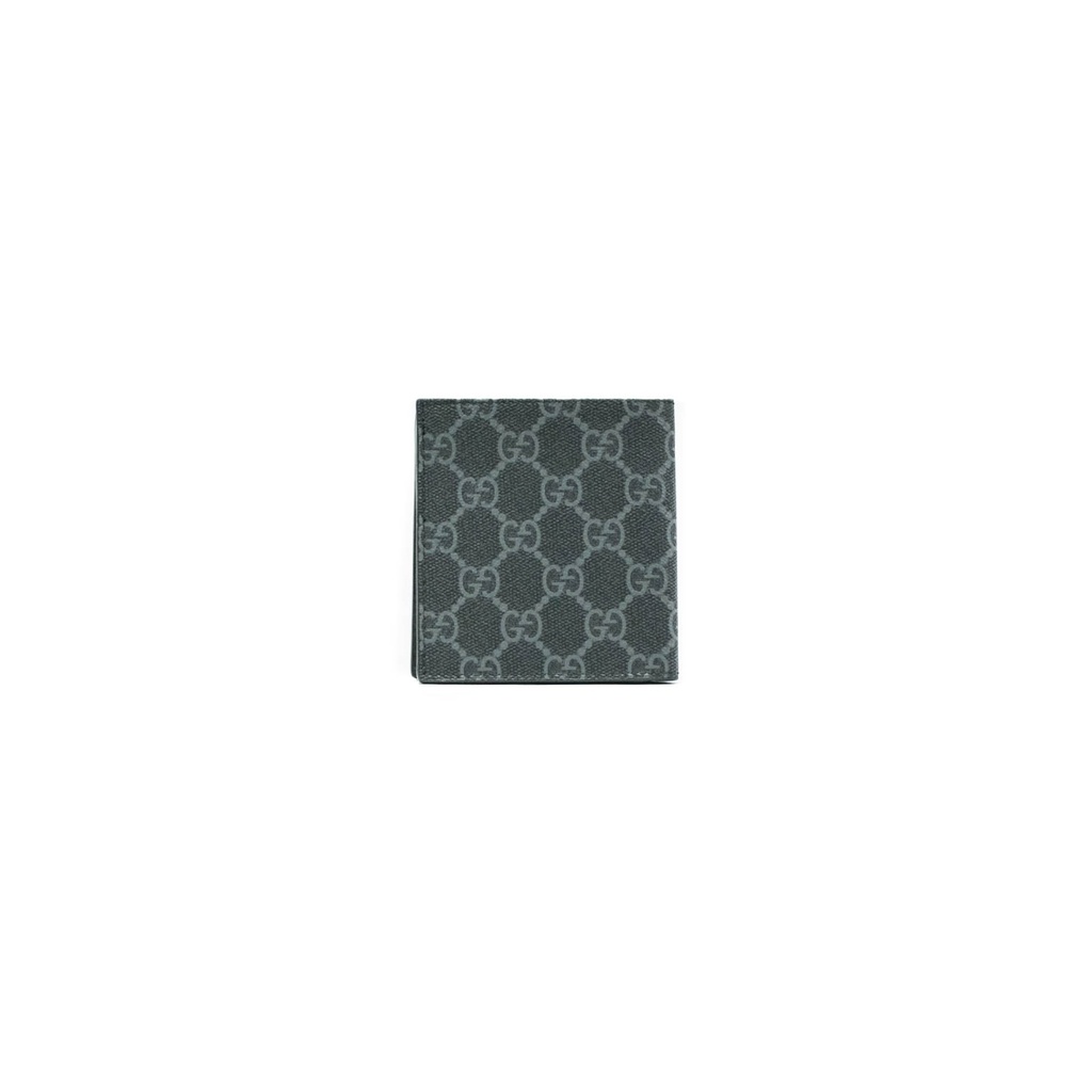 Gucci GG Emblem Bi-Fold Wallet In Black Fabric 821206