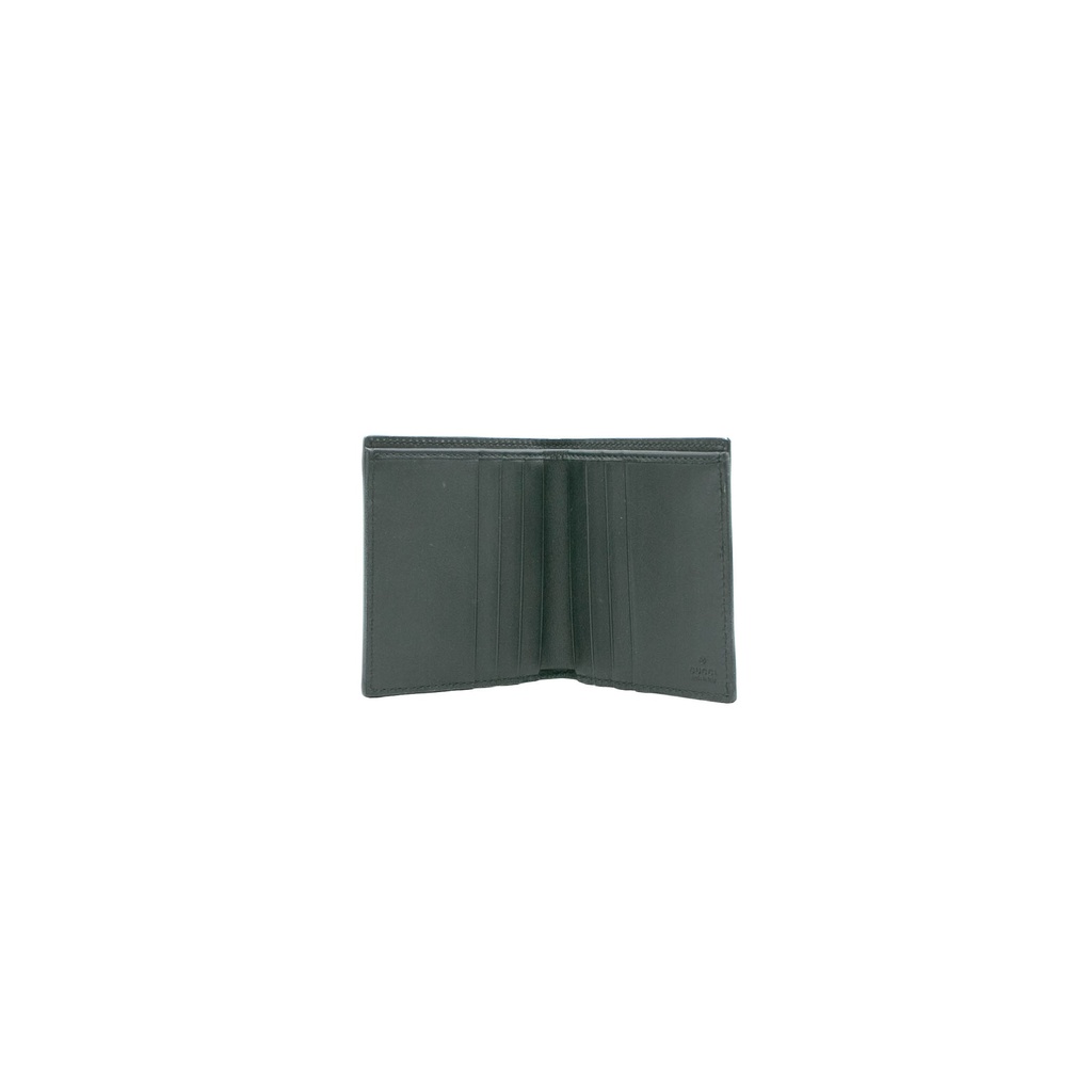 Gucci GG Emblem Bi-Fold Wallet In Black Fabric 821206