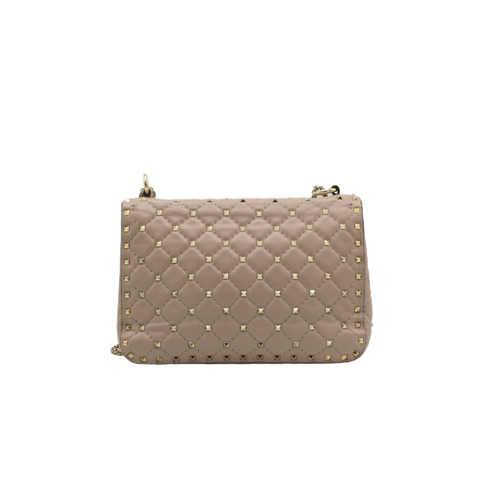 Valentino Rockstud Spike Leather  Pink Shoulder Bag