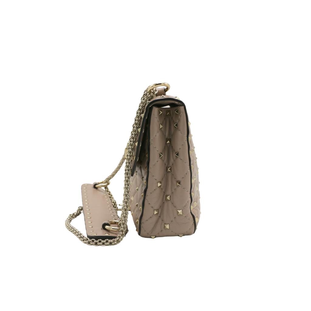 Valentino Rockstud Spike Leather  Pink Shoulder Bag