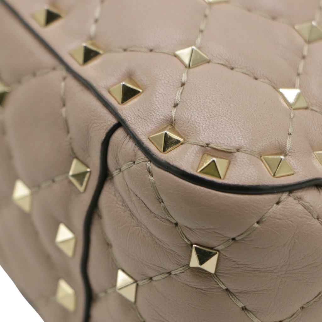 Valentino Rockstud Spike Leather  Pink Shoulder Bag