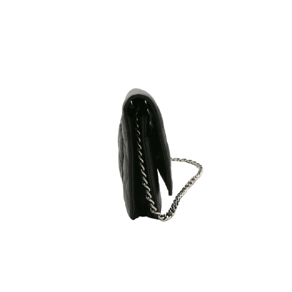 Chanel Classic Caviar Black Wallet on Chain