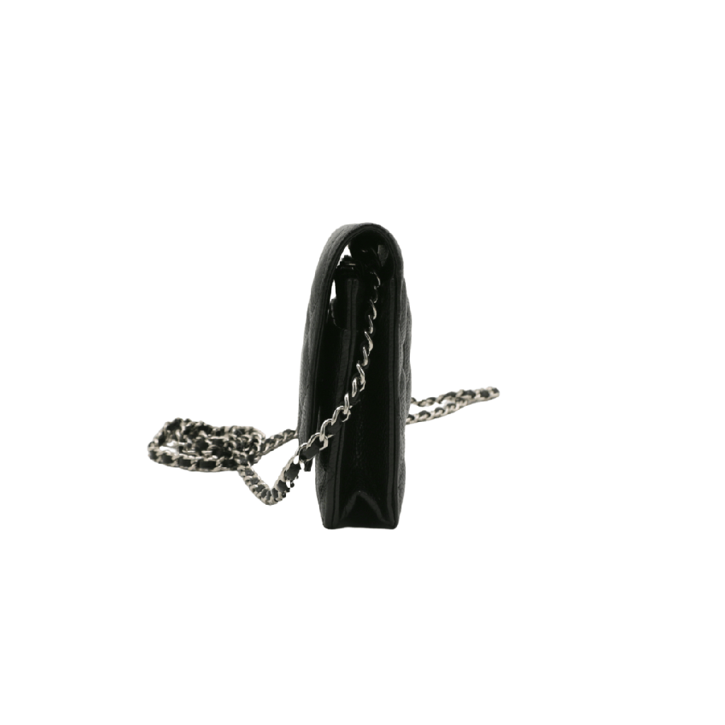 Chanel Classic Caviar Black Wallet on Chain