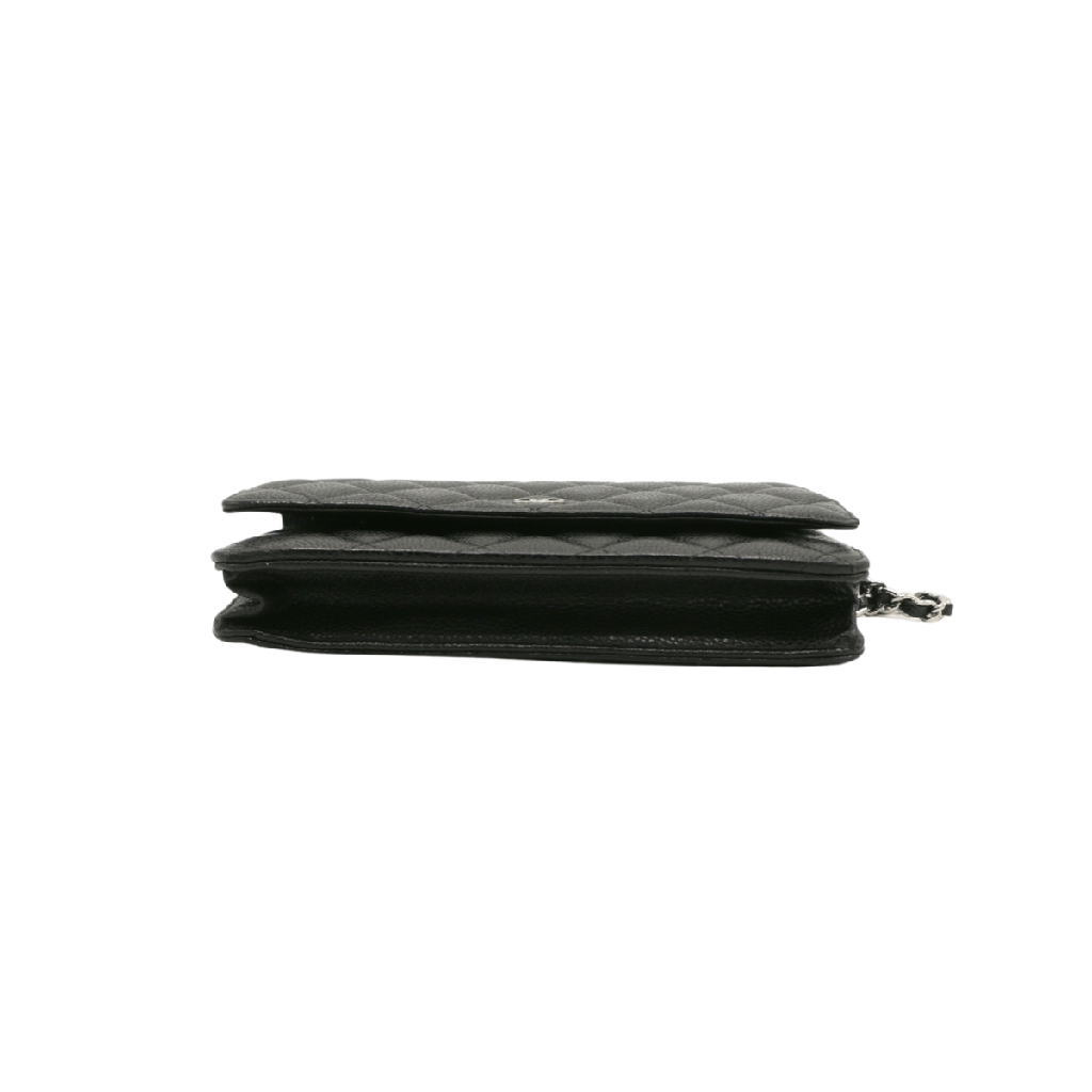Chanel Classic Caviar Black Wallet on Chain