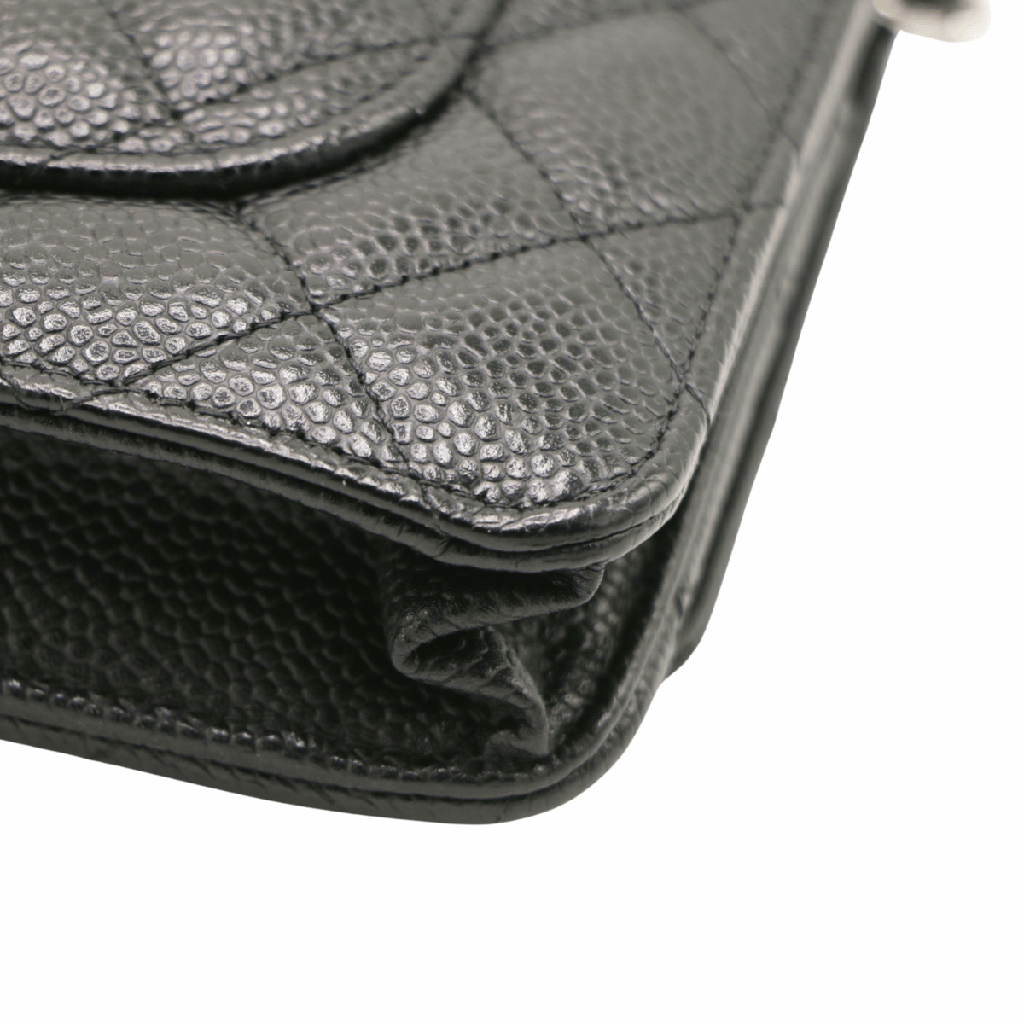 Chanel Classic Caviar Black Wallet on Chain