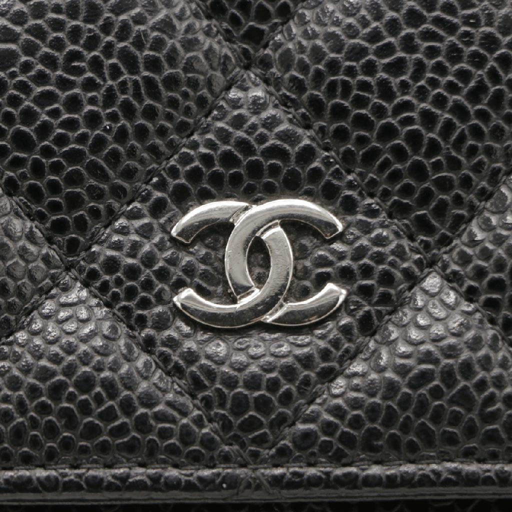 Chanel Classic Caviar Black Wallet on Chain