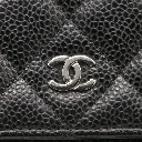 Chanel Classic Caviar Black Wallet on Chain