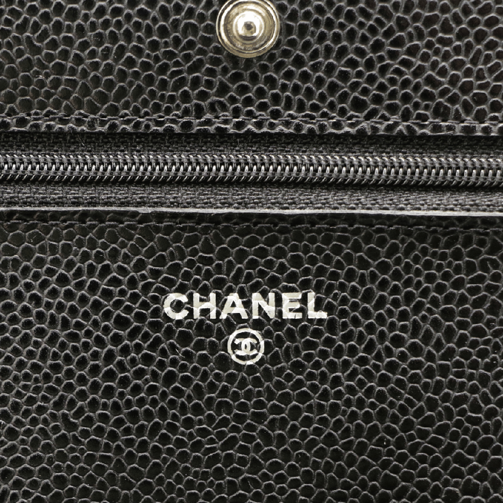 Chanel Classic Caviar Black Wallet on Chain