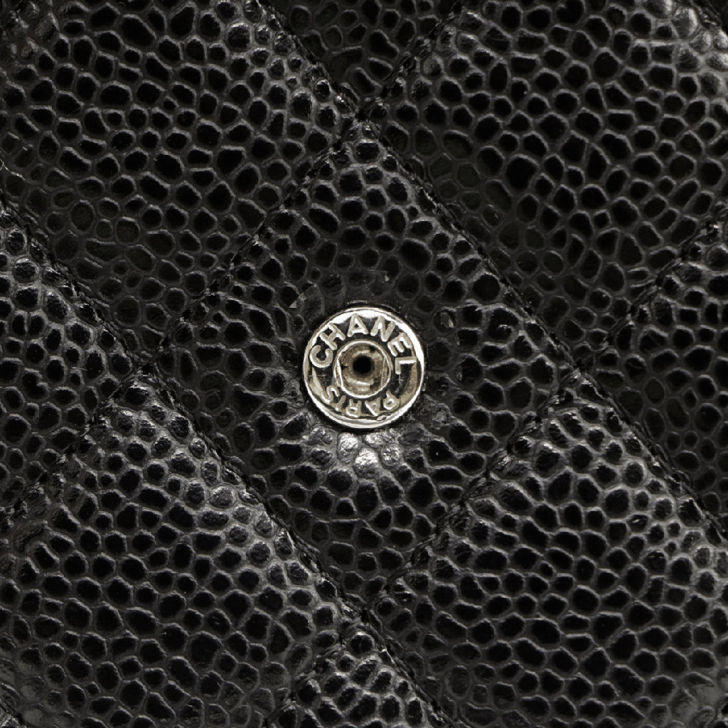 Chanel Classic Caviar Black Wallet on Chain