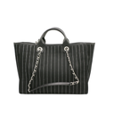Chanel Deauville shopping bag in Black& White canvas and black leather