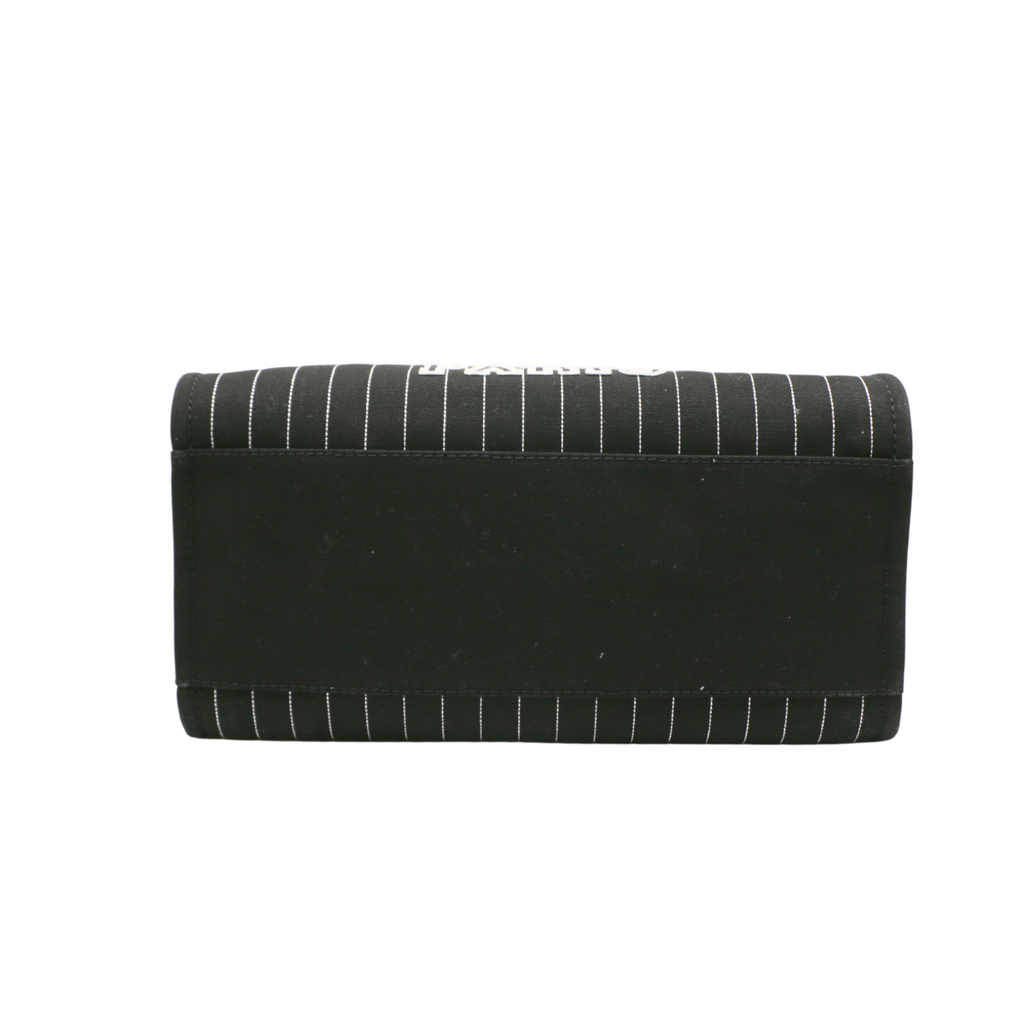 Chanel Deauville shopping bag in Black& White canvas and black leather