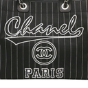 Chanel Deauville shopping bag in Black& White canvas and black leather