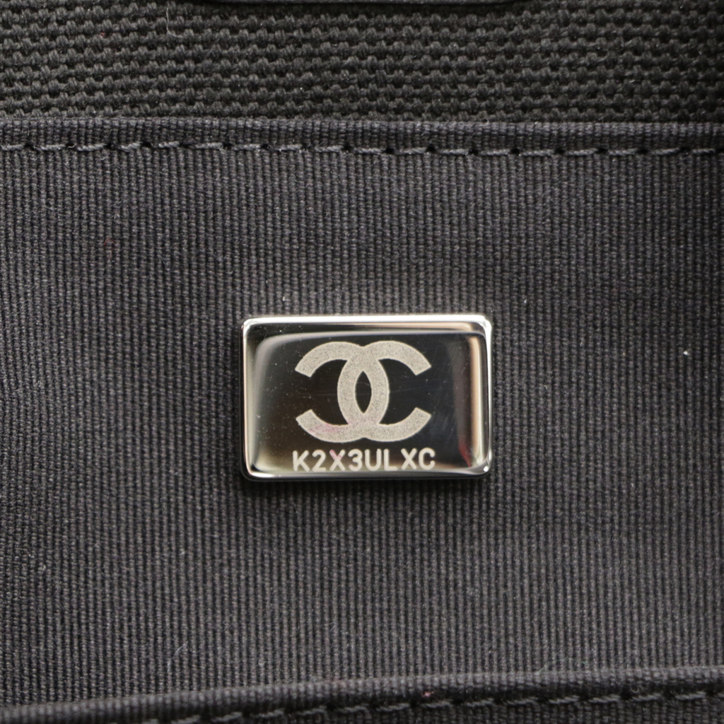 Chanel Deauville shopping bag in Black& White canvas and black leather