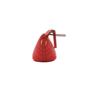 Gucci GG Marmont Boat Leather Shoulder Bag Red 739166