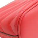 Gucci GG Marmont Boat Leather Shoulder Bag Red 739166
