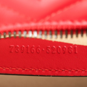 Gucci GG Marmont Boat Leather Shoulder Bag Red 739166