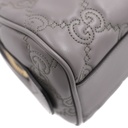 Gucci GG Matelassé Grey Leather Top Handle Bag 702251