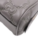 Gucci GG Matelassé Grey Leather Top Handle Bag 702251