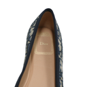 Christian Dior Poeme Ballet Flats In Blue and Beige Oblique In Size 36