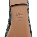 Christian Dior Poeme Ballet Flats In Blue and Beige Oblique In Size 36