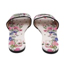 Christian Dior Dway Sandal Embroidered Multicolor Flower Size 38 1/2
