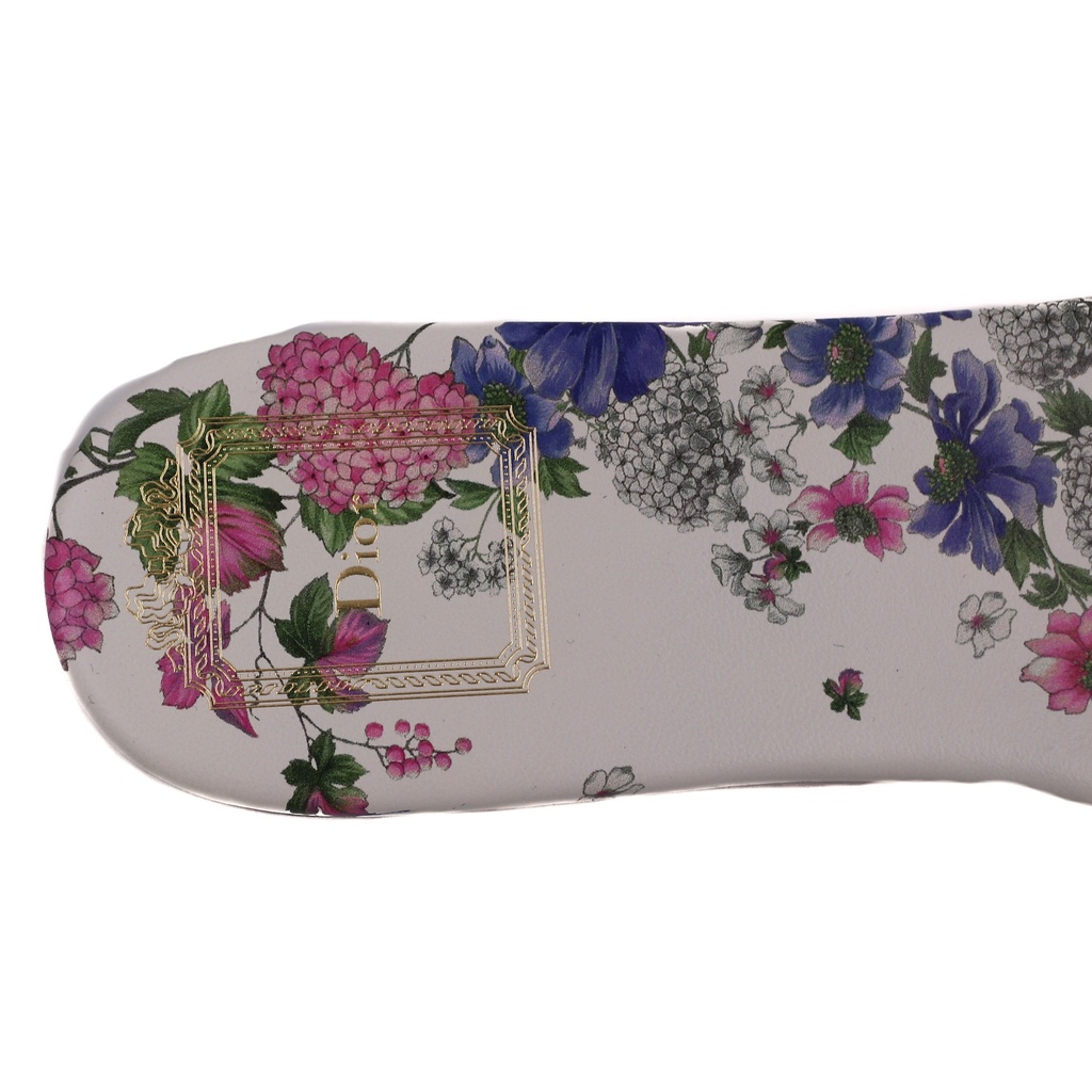 Christian Dior Dway Sandal Embroidered Multicolor Flower Size 38 1/2
