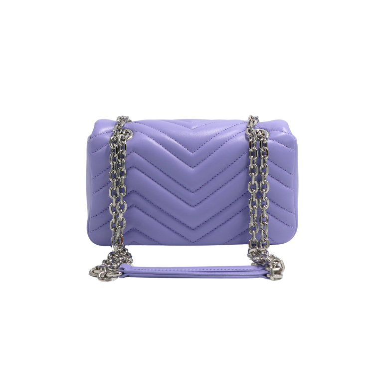 Gucci GG Marmont Small Shoulder Bag in Purple Leather 837280