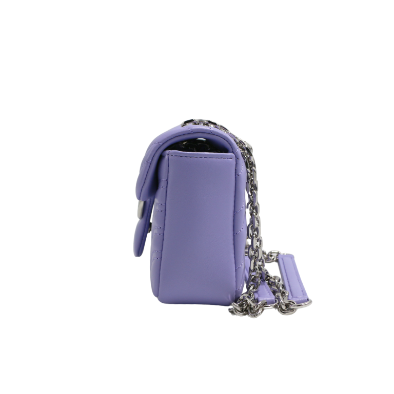 Gucci GG Marmont Small Shoulder Bag in Purple Leather 837280