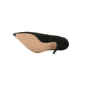 Christian Dior Initials Pump Black Suede Goatskin Size 37