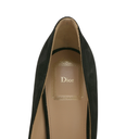 Christian Dior Initials Pump Black Suede Goatskin Size 37
