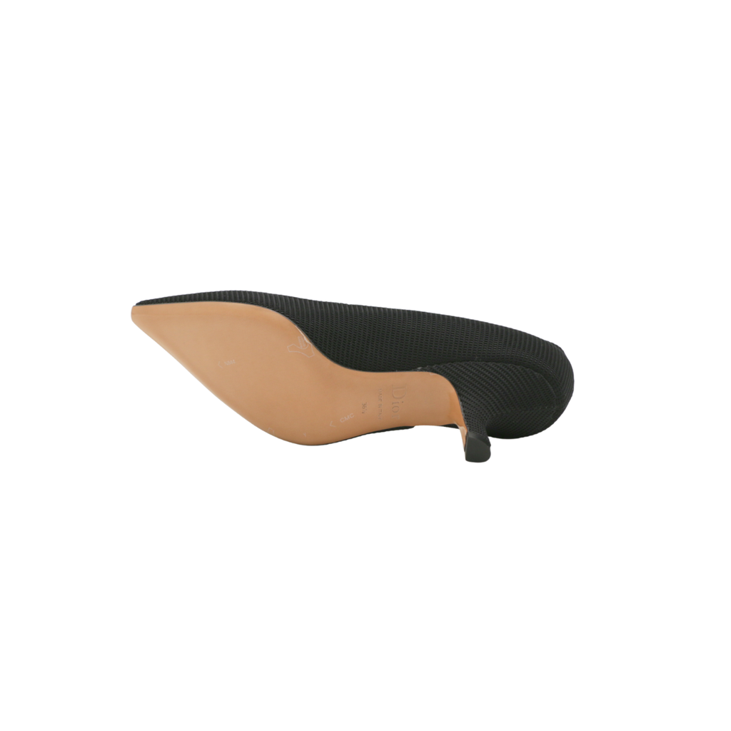 Christian Dior J'Adior Closed Pumps Black Technical Fabric Size 36 1/2