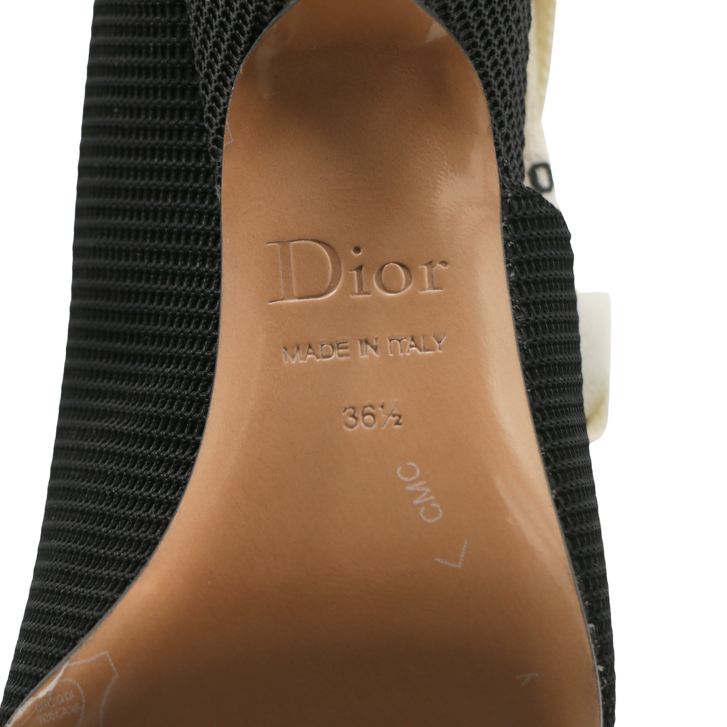 Christian Dior J'Adior Closed Pumps Black Technical Fabric Size 36 1/2