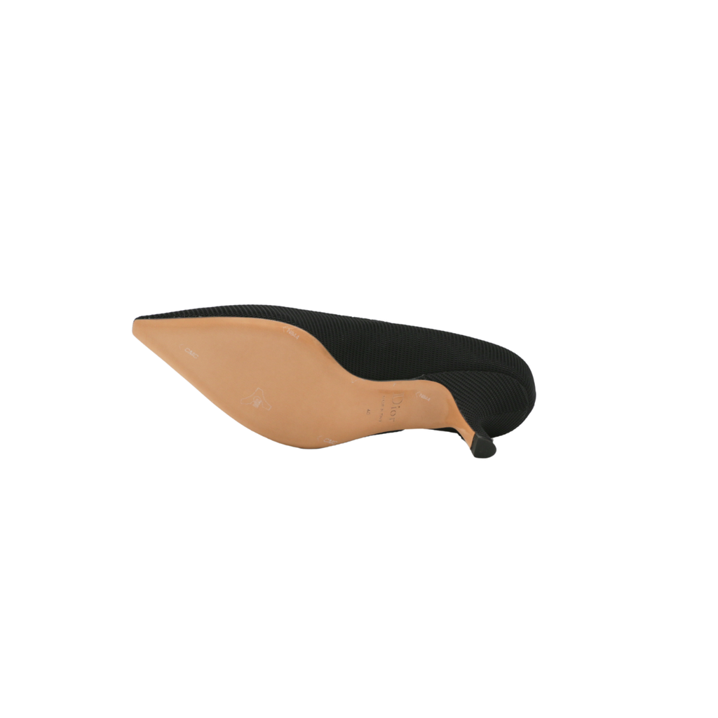 Christian Dior J'Adior Closed Pumps Black Technical Fabric Size 40