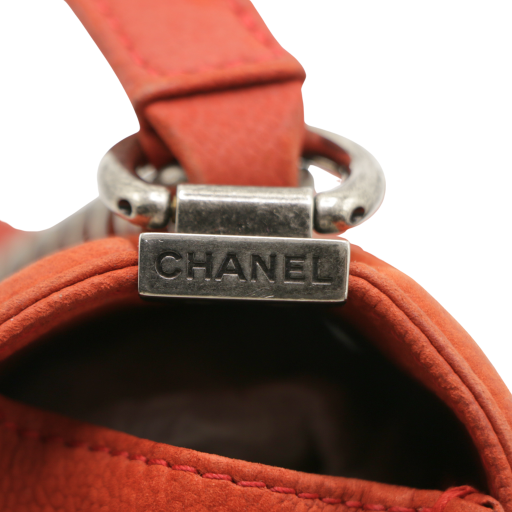 Chanel Medium Boy Flap Bag Caviar Leather Silver Hardware