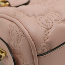 Gucci GG Matelassé Pink Leather Top Handle Bag 702251