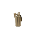 Prada Arqué leather shoulder bag with flap Camel