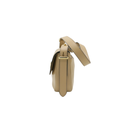 Prada Arqué leather shoulder bag with flap Camel
