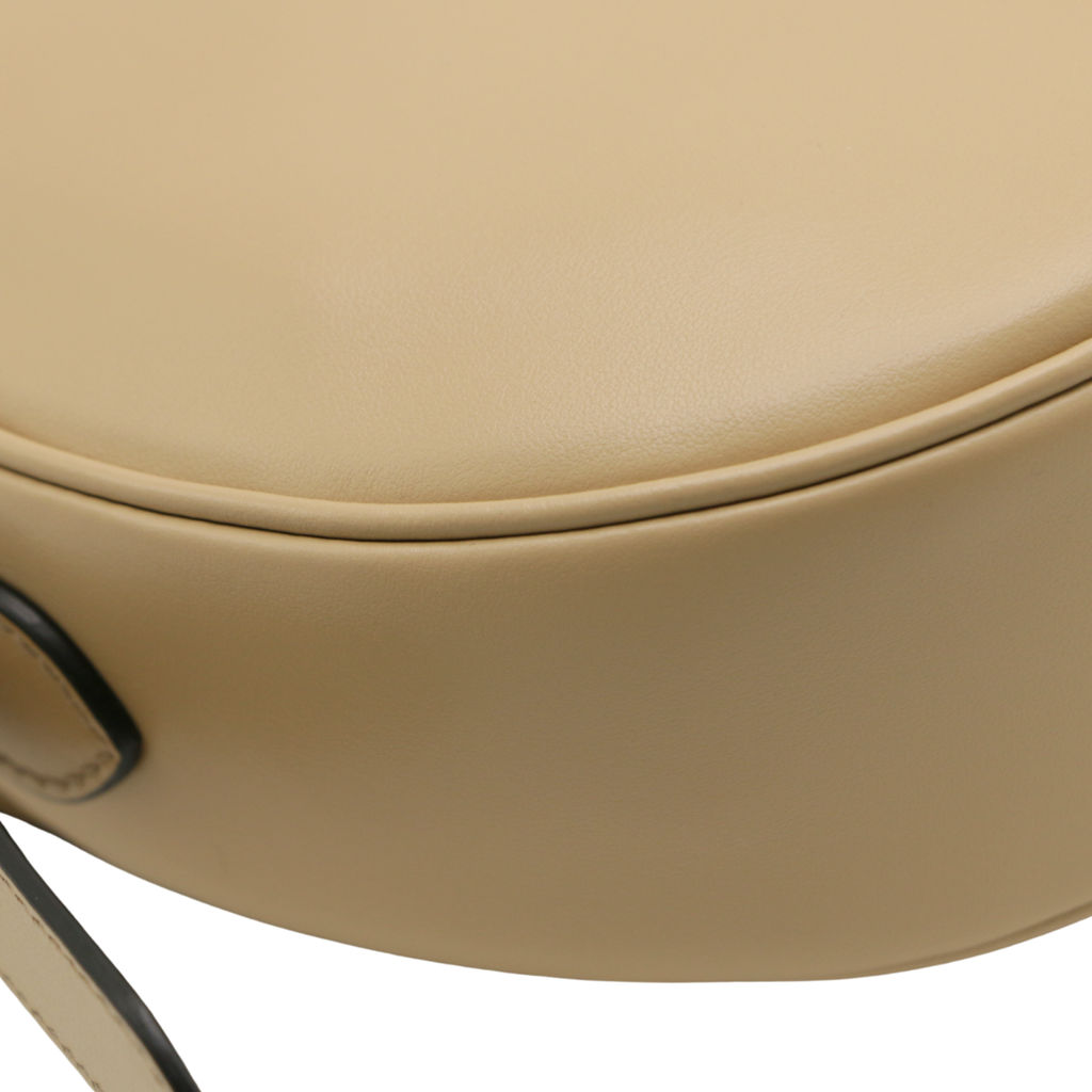 Prada Arqué leather shoulder bag with flap Camel