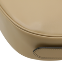 Prada Arqué leather shoulder bag with flap Camel