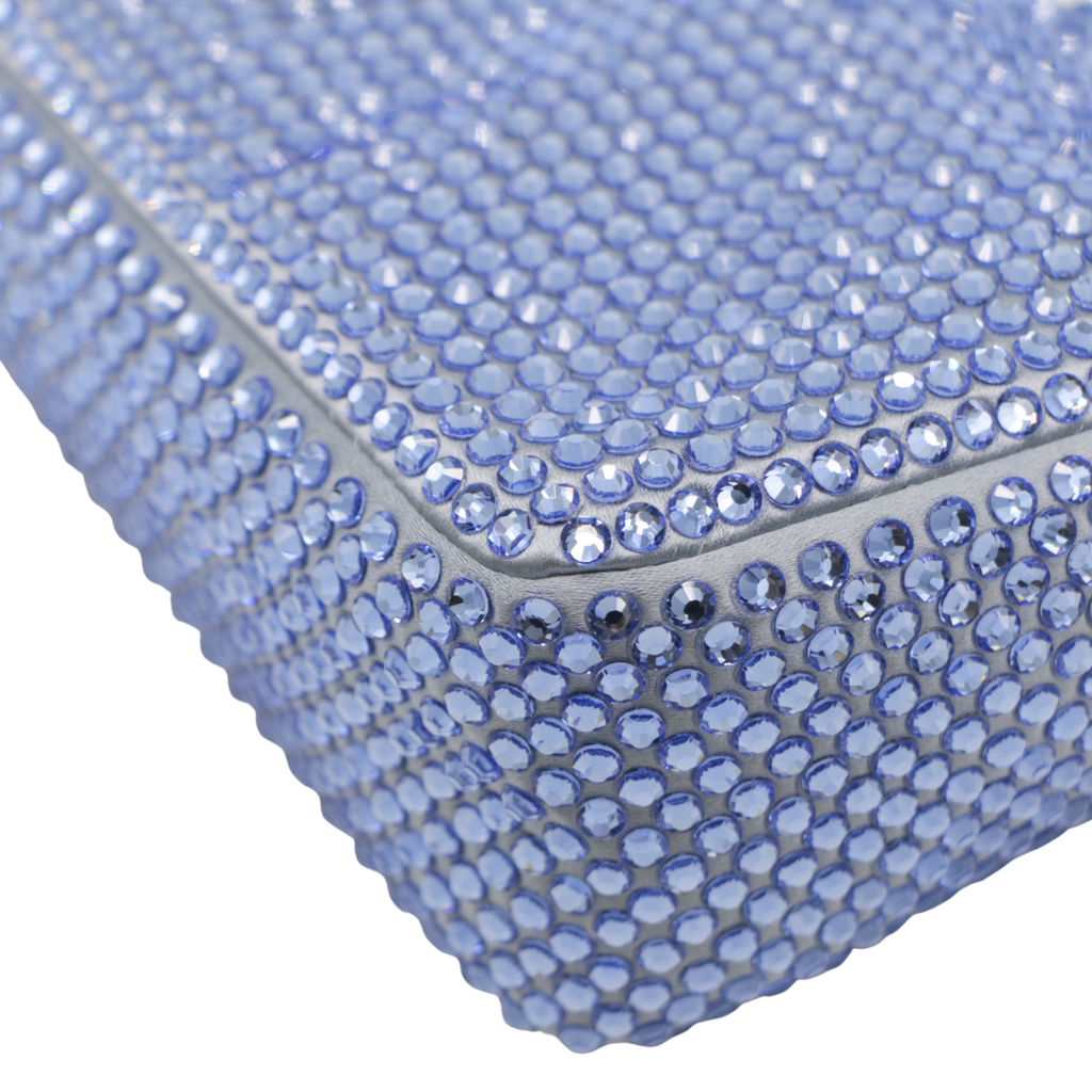 Prada Triangle Crystal Mini bag Blue