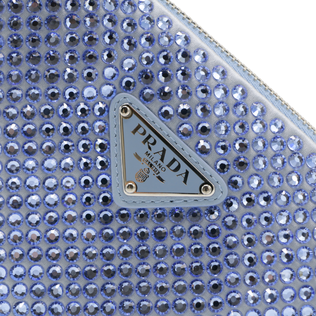 Prada Triangle Crystal Mini bag Blue
